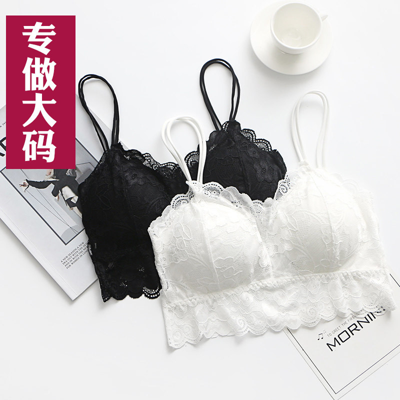 Large size strapless underwear chest-wrapped small camisole anti-wear base fat mm200 kg lace edge summer thin
