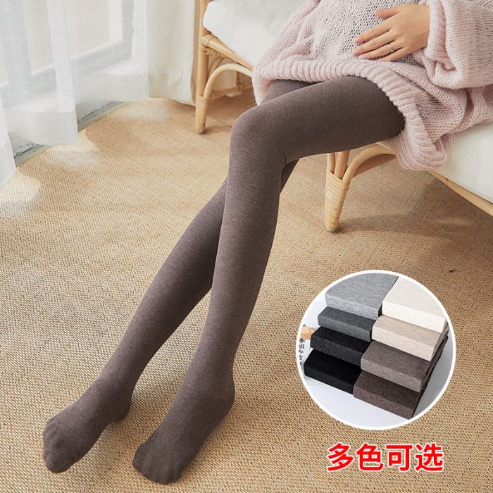 Pantyhose for pregnant women, combed cotton vertical stripes