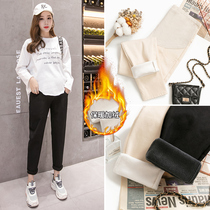 Pregnant women pants Spring and Autumn wear tide mom loose fashion old pants casual leggings trousers autumn and winter style plus Velvet