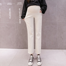 2022 New Pregnant Women Smoke Tubes Pants Spring Autumn Season Pure Cotton Tobellied Pants Casual Outside Wearing Underpants 100 Hitch Moms Pants