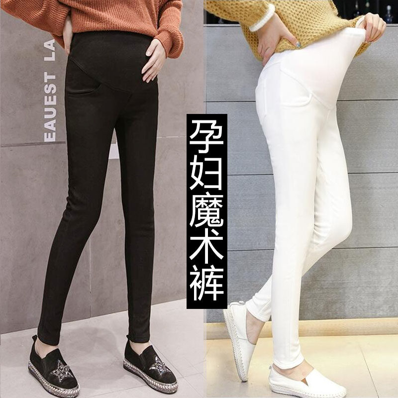Pregnant Woman Pants Spring Autumn Season Outside Wearing Long Pants Slim Fit 90% Abdominal Pencil Magic Pants Pregnant pregnant women Pants Spring Dress Lady