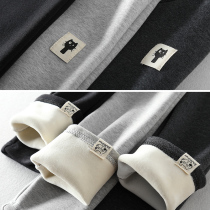 Pregnant women pants autumn and winter plus velvet padded silver fox velvet warm leggings pregnant womens belly trousers