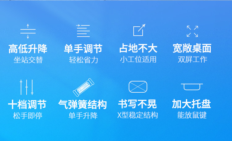 乐歌M2S 站立式办公桌升降台 呵护颈椎脊柱 图2