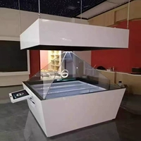 270/360 градусов Голографический скользящий шкаф 3D Pyramid 180 Интерактивный сенсорный прозрачный экран фантомная визуализация