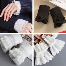 Lace lace cuffs fake sleeves inside with sweater sweatshirt decoration accessories white shirt sleeves dirtproof windproof fake sleeves