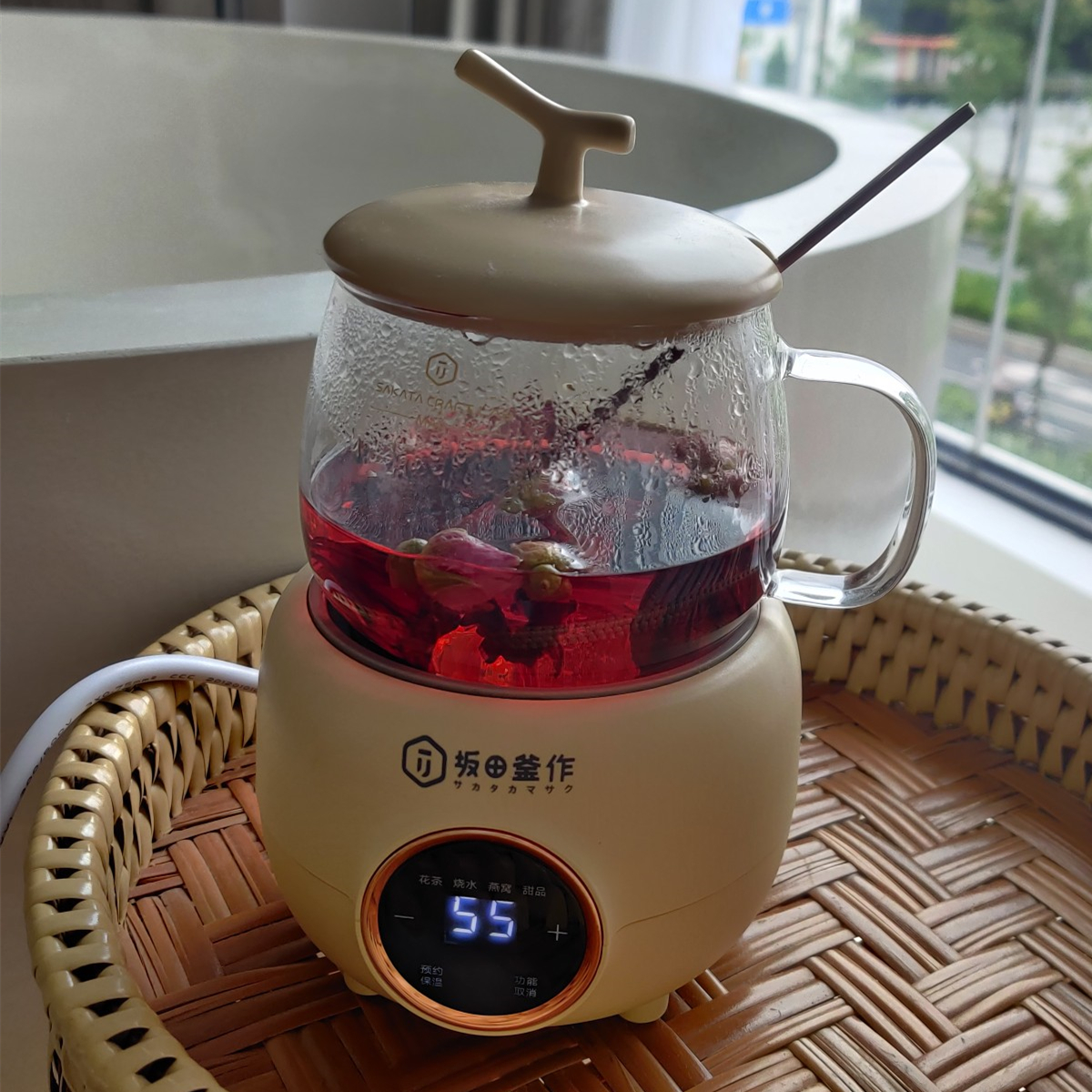 Sakata Busan Electric Stew Health Cup Office Home Small cooking tea instrumental electric hot cup multifunctional mini health preserving pot