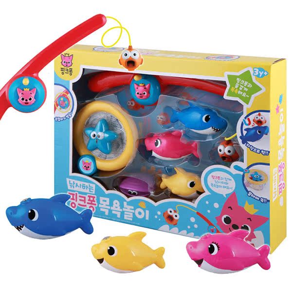 Korea EMS direct mail-pinkfong baby children play water magnetic fishing bath toy Baby bath toy