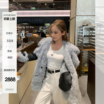 Limited 15 pieces CC leather grass Sea salt Qi Wind Tuscany fur integrated coat female autumn and winter fur