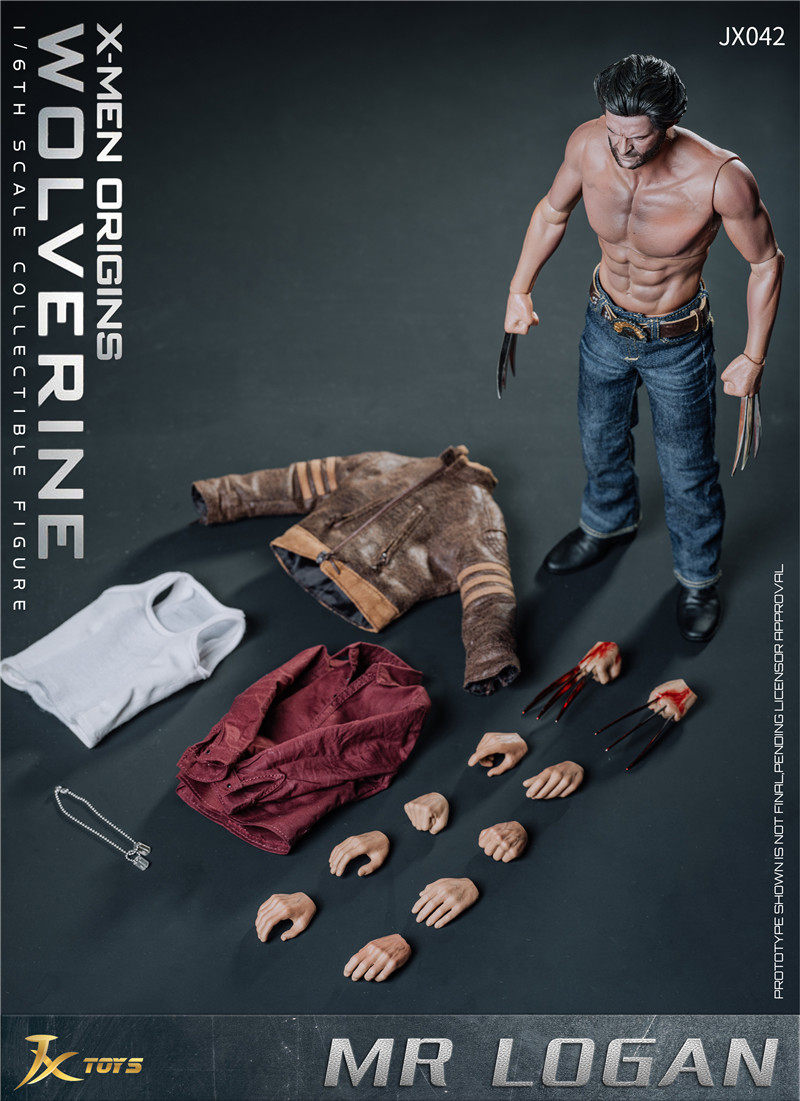 JXTOYS Wolverine Logan 1/6 Action Figures 12'' W/body Collectible