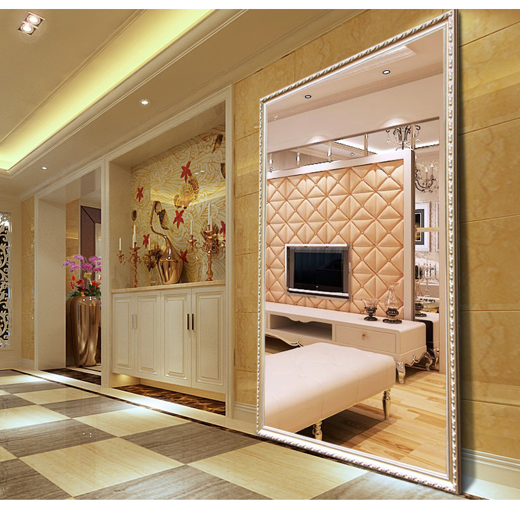Bến cảng cây lớn Phong cách châu Âu đầy đủ chiều dài gương đứng sàn quần áo giảm béo cửa hàng quần áo phù hợp gương gương tường lớn tùy chỉnh gương - Gương gương trang trí nội thất