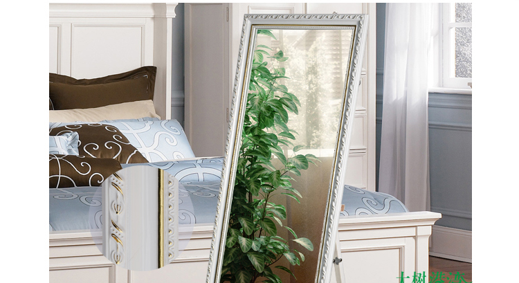 Cây lớn bến cảng mới châu Âu cửa hàng quần áo đơn giản gỗ rắn gương gương chiều dài đầy đủ gương phù hợp gương sàn - Gương gương toàn thân