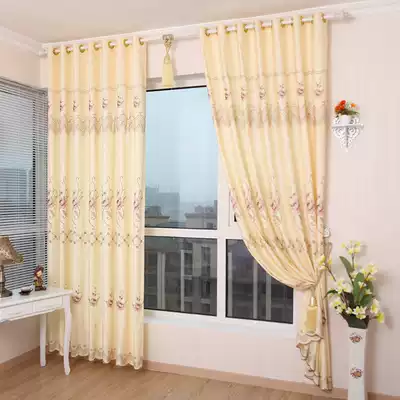 European-style curtain shade cloth 2021 New finished living room curtain fabric simple modern bedroom window floor-to-ceiling windows