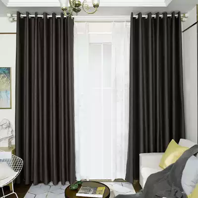 Curtain Hood Cloth 2021 New Nordic simple modern finished sunshade bedroom bay window living room non-perforated installation