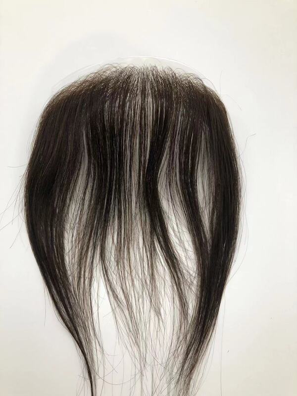 Girls' Forehead Wig with Bio-Membrane Hairline, Brown Hair, Full Real Hair, Hand-Crocheted, Invisible, Natural, Realistic, Traceless Girls' Forehead Wig with Bio-Membrane Hairline, Brown Hair, Full Real Hair, Hand-Crocheted, Invisible, Natural, Realistic, Traceless