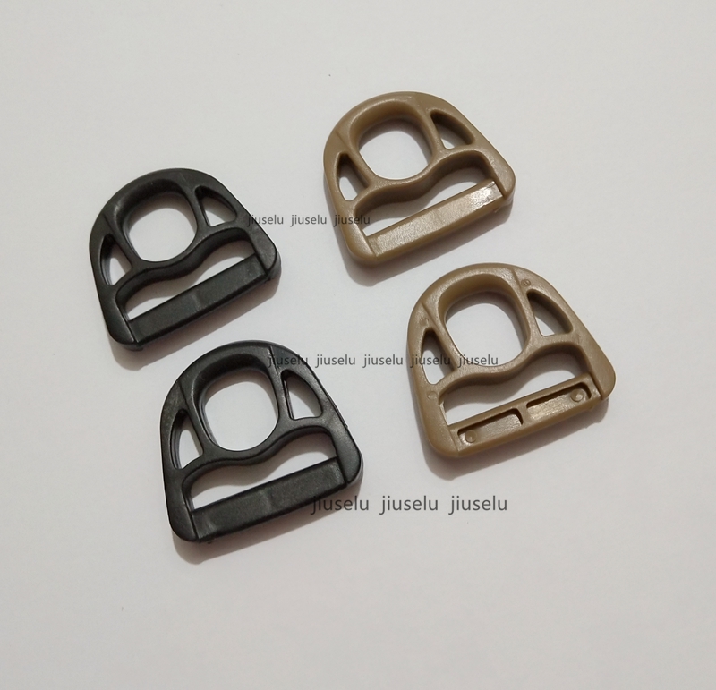 Phụ kiện hành lý khóa móc treo hình chữ D có móc treo vòng D-ring đường kính trong 2,5 cm kaki đen treo nhẫn - Phụ kiện hành lý phụ kiện túi xách handmade