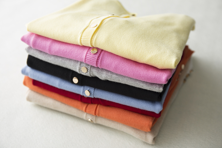 Bốn mùa gợi ý có thể mặc Hàn Quốc Slim màu rắn cổ tròn dài tay vàng khóa kẹo màu áo len cardigan mỏng nữ áo khoác len