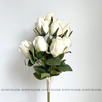 Bride Hands Touted Wedding Brigade Pat Retro Roses Wedding Dresses Photo Photographic Collared Photo props Han-style Emulation Bouquet