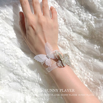 Wrist Floral Bridesmaid Group Bride Wedding Lace White Butterfly Mesh Yarn Meritocracy With Little Fresher Hands Ring Advanced Sensation