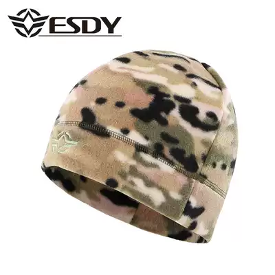 Outdoor camouflage fleece hat men winter wild outdoor training cap windproof military fans tactical hat plus velvet thickened
