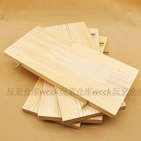 Promotion rectangular pedal Pet wood springboard Chinchilla squirrel ferret wood platform platform Solid wood tooth plate