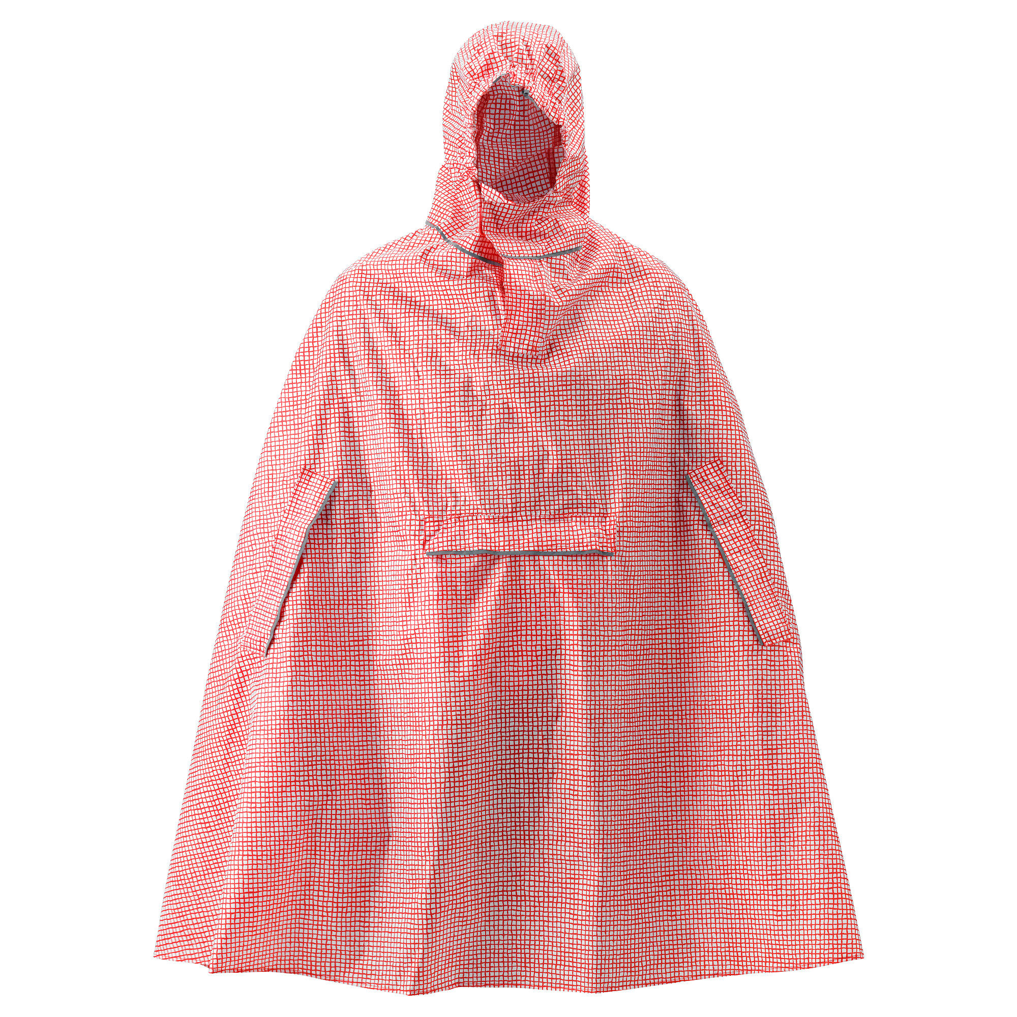Shanghai simmered IKEA domestic Kenara raincoat red, white and black