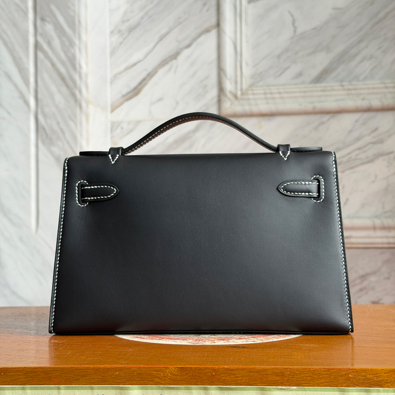 Hand-Sewn Mini Kelly Bag First Generation Wax Thread Swift Calfskin Mini Kl Handbag for Women Hand-Sewn Mini Kelly Bag First Generation Wax Thread Swift Calfskin Mini Kl Handbag for Women