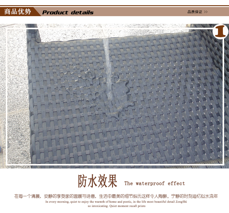 Ghế wicker giải trí Ghế và ghế ban công năm mảnh Vườn ngoài trời Bàn trà mây bàn ghế ăn ngoài trời