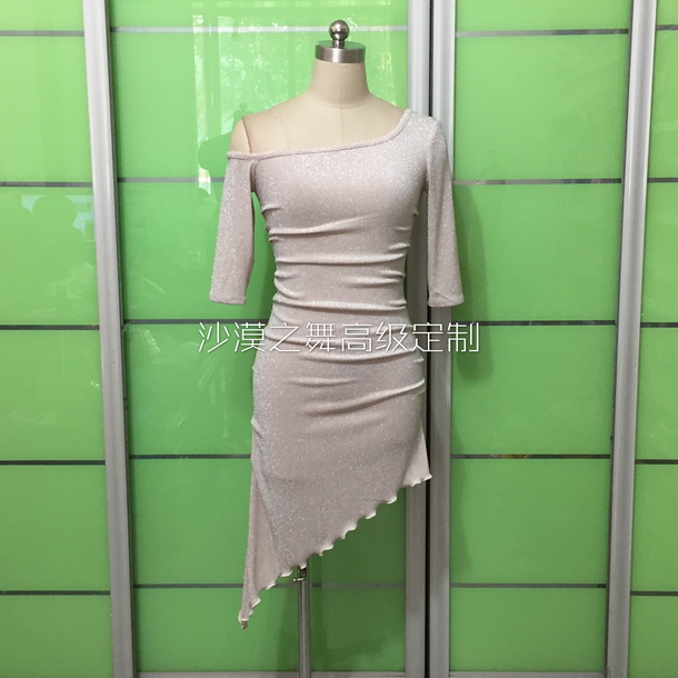 Desert Dance Belly Dance Practice Clothes Silver Filament Fabric New Fabric Set with Wears Wears