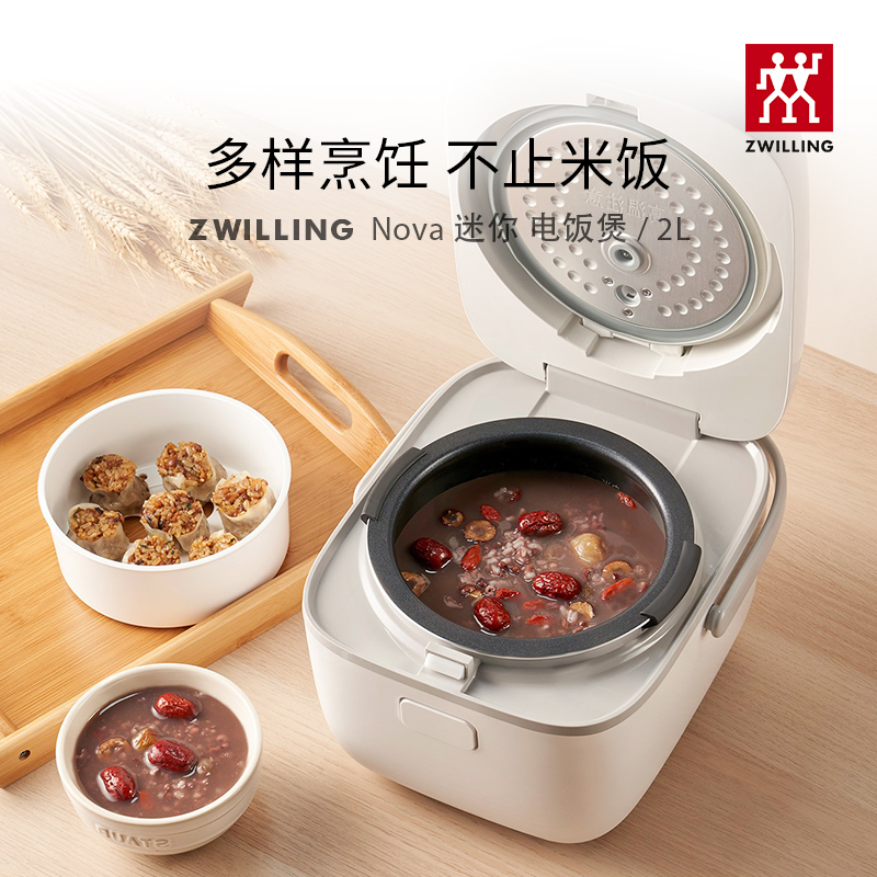 German double 2L mini electronic pot small household multi-purpose steamed rice, soup, stewed bird's nest