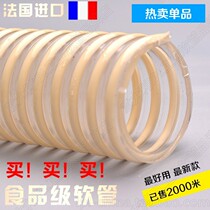 French transparent band Milky White Plastic reinforcement bio-ethylene liquid food beverage wine vinegar odorless hose hot sale