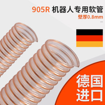 German translucent copper-plated steel wire reinforced high negative pressure polyester polyurethane robot cable soft tube hot sale