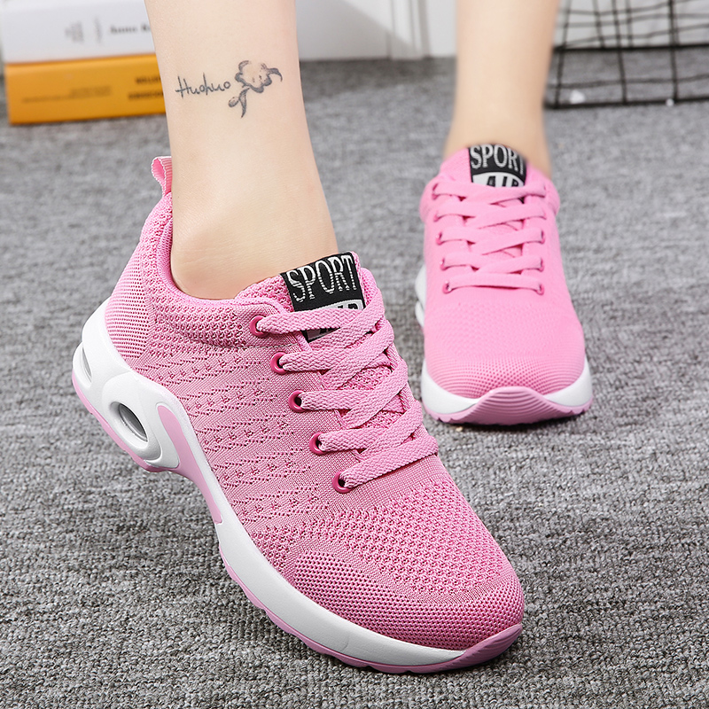 Autumn new large size women's shoes 40 sports shoes 41 flat shoes 42 plus fat increase 43 mesh breathable travel 44 women