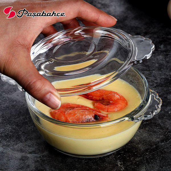 土耳其进口 Pasabahce 帕莎帕琦 钢化玻璃带盖小碗宝宝蒸蛋碗 甜品碗 天猫优惠券折后￥17包邮（￥22-5）