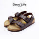 Devo/'s Wo cork sandals ຄູ່ຜົວເມຍໃນຊ່ວງລຶະເບິ່ງຮ້ອນແບບສະບາຍໆແບບສະບາຍໆແບບງ່າຍໆ ເກີບຜູ້ຍິງແບນເນມອະເນກປະສົງ 2627