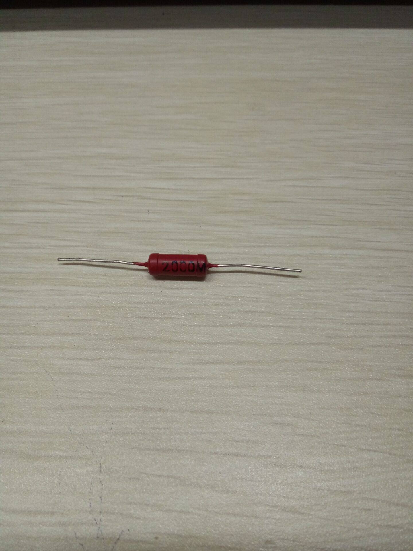 Lifeng Electronics Spot high voltage metal film glass uranium resistor RJ8-1 2000M 2G J 1W 3KV
