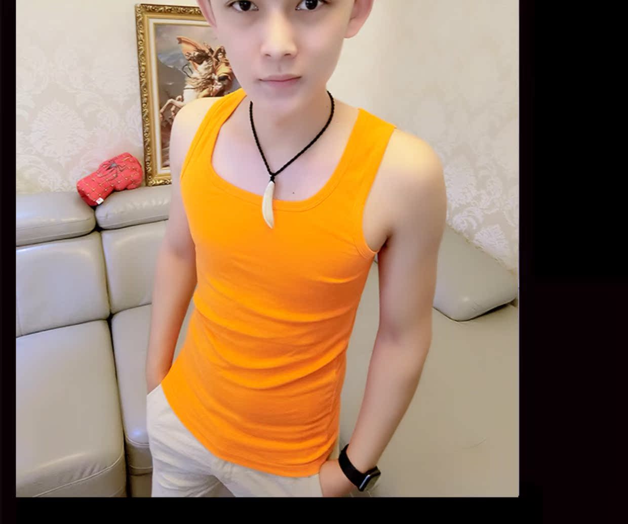 公子 Áo cotton bó sát chính thức Quần bó sát nam giới thể thao Hàn Quốc cotton bó sát co giãn các loại áo ba lỗ nam