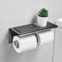 Toilet roll paper holder 304 stainless steel household non-perforated wall-mounted toilet parts bathroom toilet paper tissue holder