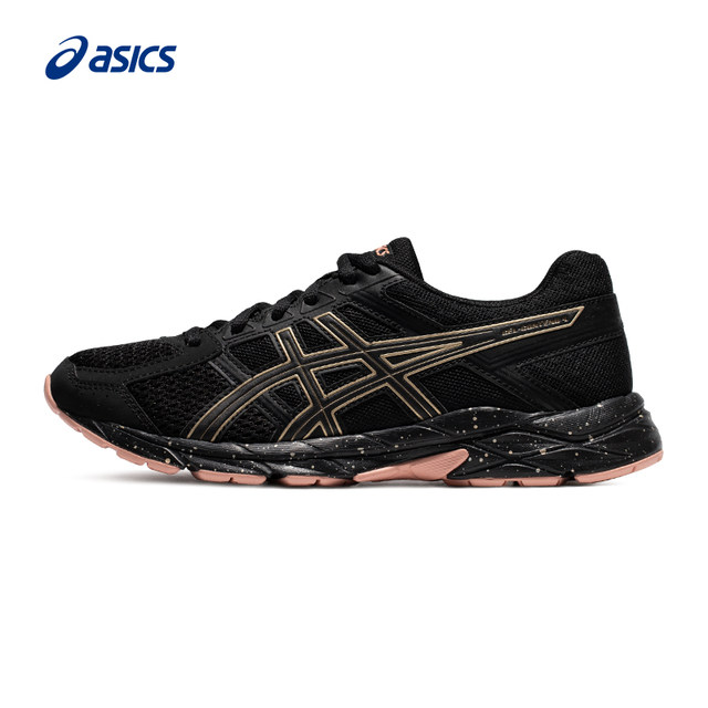 ASICS GEL-CONTEND4 ເກີບແລ່ນ Black Warrior ຜູ້ຍິງ ເກີບກິລາ ລະບາຍອາກາດໄດ້ດີ