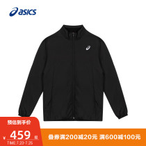 ASICS Mens Sports Jacket Mens stand-up collar black woven sports jacket 2031C563-001