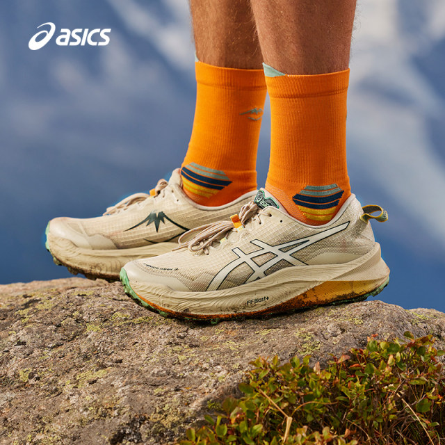 ASICS ເກີບແລ່ນຂ້າມປະເທດໃໝ່ຂອງຜູ້ຊາຍ TrabucoMax3 ທົນທານຕໍ່ການສວມໃສ່, ທົນທານ ແລະ ລະບາຍອາກາດໄດ້ດີ