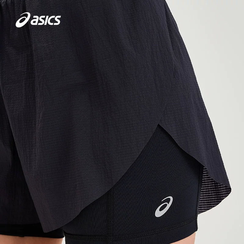 Asics, ретроотражающие дышащие спортивные шорты, быстро сохнут, для бега