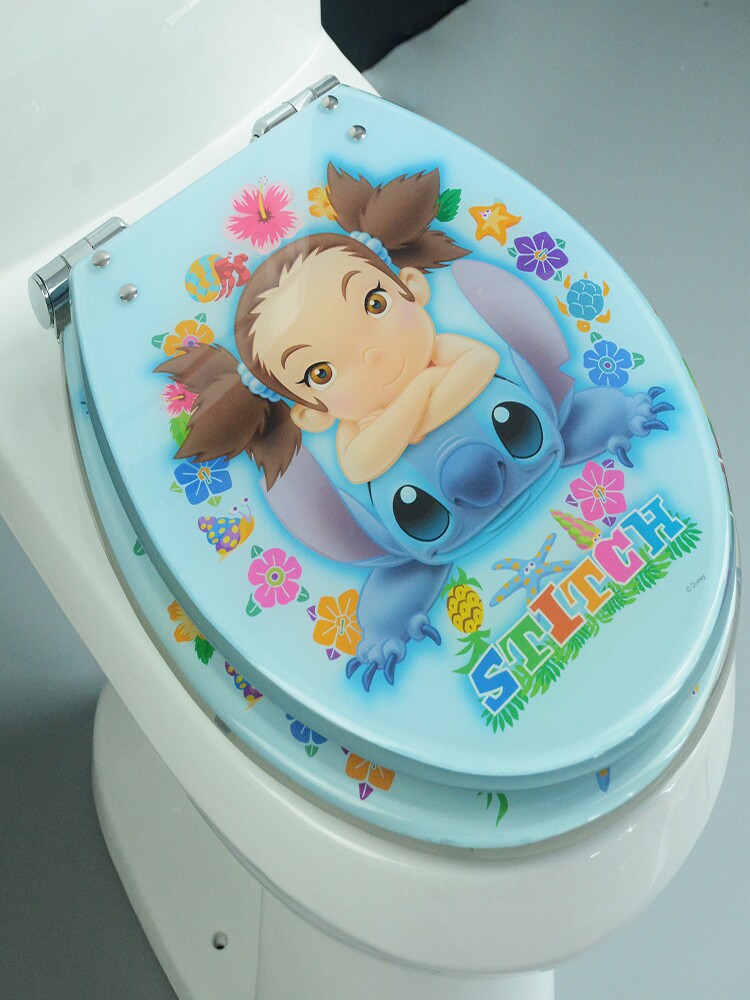 Shell resin thickened toilet lid Toilet old-fashioned toilet cover Household toilet board universal transparent toilet seat