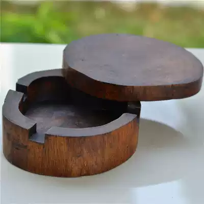 Shimaha imported Thai craft gift decoration solid wood carving with lid decoration ashtray Southeast Asian style creative personality