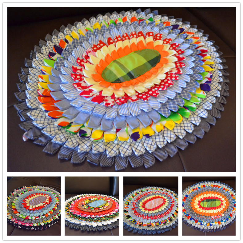 Southeast Asian style Thai fabric cushion car oval handmade patchwork cushion seat cushion flower cloth semi-circle seat cushion overseas