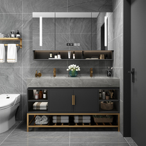 Nordic Light Lavish Bidet Bath Room Cabinet Combination Modern Toilet Rock Board Integrated Basin Washbasin Wash Basin Wash table