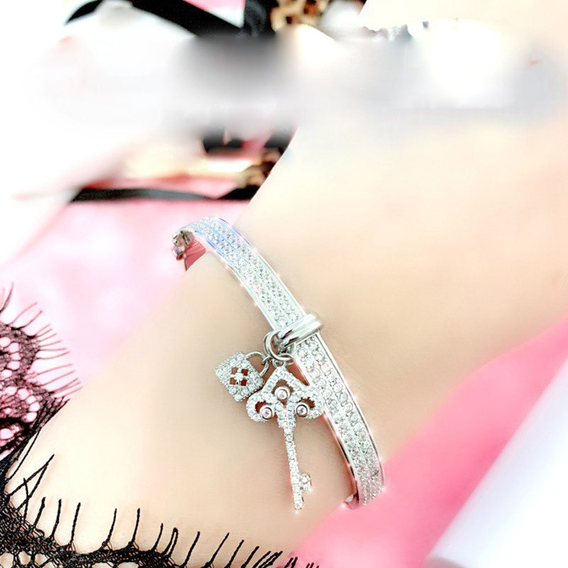 Thai Handicrafts Jewelry Baccarat Thai Court Jiang Kai Static Pattern Bracelet Sterling Silver Bracelet