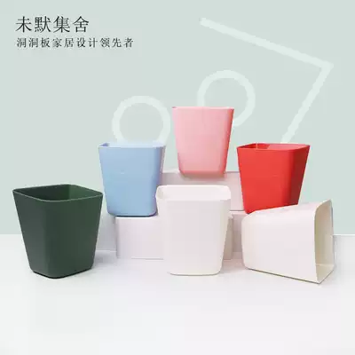 Five-star plastic storage bucket hanging rod hanging bucket Chopstick tube pen holder manual storage storage wall hole board accessories