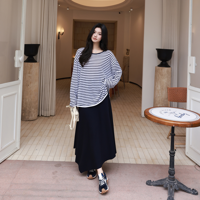 Lao Yang's Private Brand Me Capri Spring New Breathable Loose-Fitting Age-Reducing Slimming Casual Fashion Skirt Suit