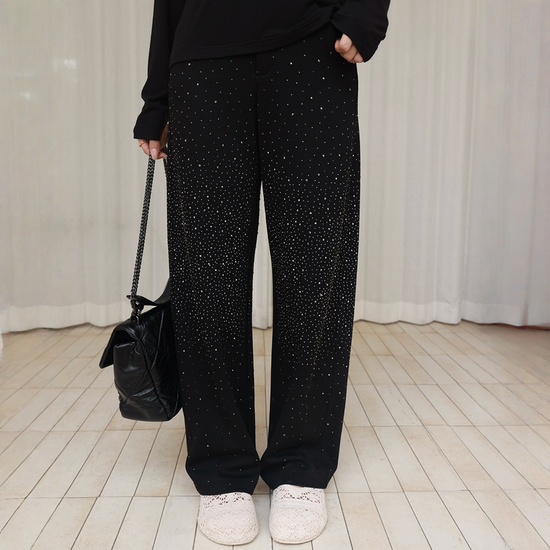 Me【Diamond Sparkle Scimitar Pants】2026 New Modal Cotton Starry Rhinestone Slimming Versatile Casual Pants for Women Me【Diamond Sparkle Scimitar Pants】2026 New Modal Cotton Starry Rhinestone Slimming Versatile Casual Pants for Women