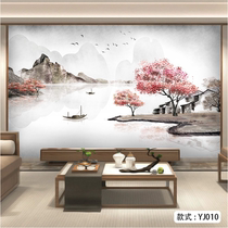 Bamboo fiber background TV background light luxury Nordic modern simple imitation marble wall wainscot carbon crystal plate integration
